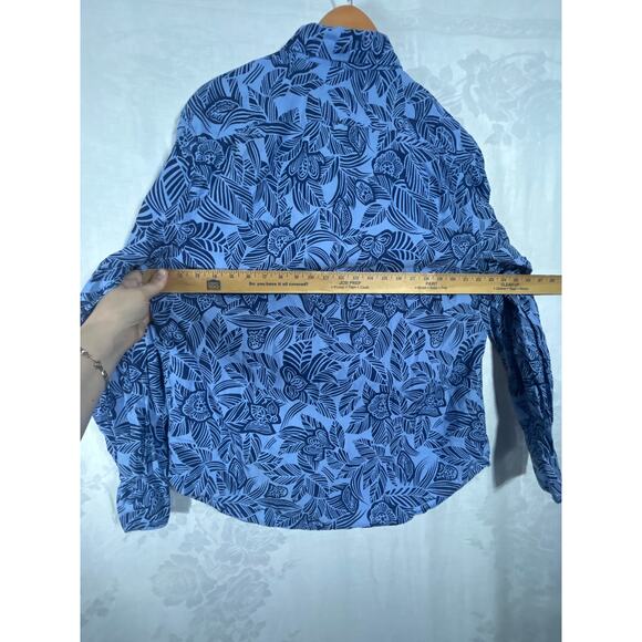 Bonobos Button Up XL Blue Tropical Palm Print Long Sleeve Standard Fit - Picture 11 of 12